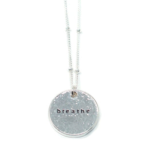 breathe necklace (silver)