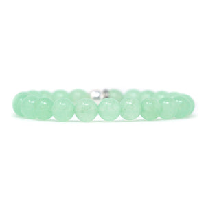 Natural Stone Bracelet - Jade (8MM, Pale Green)