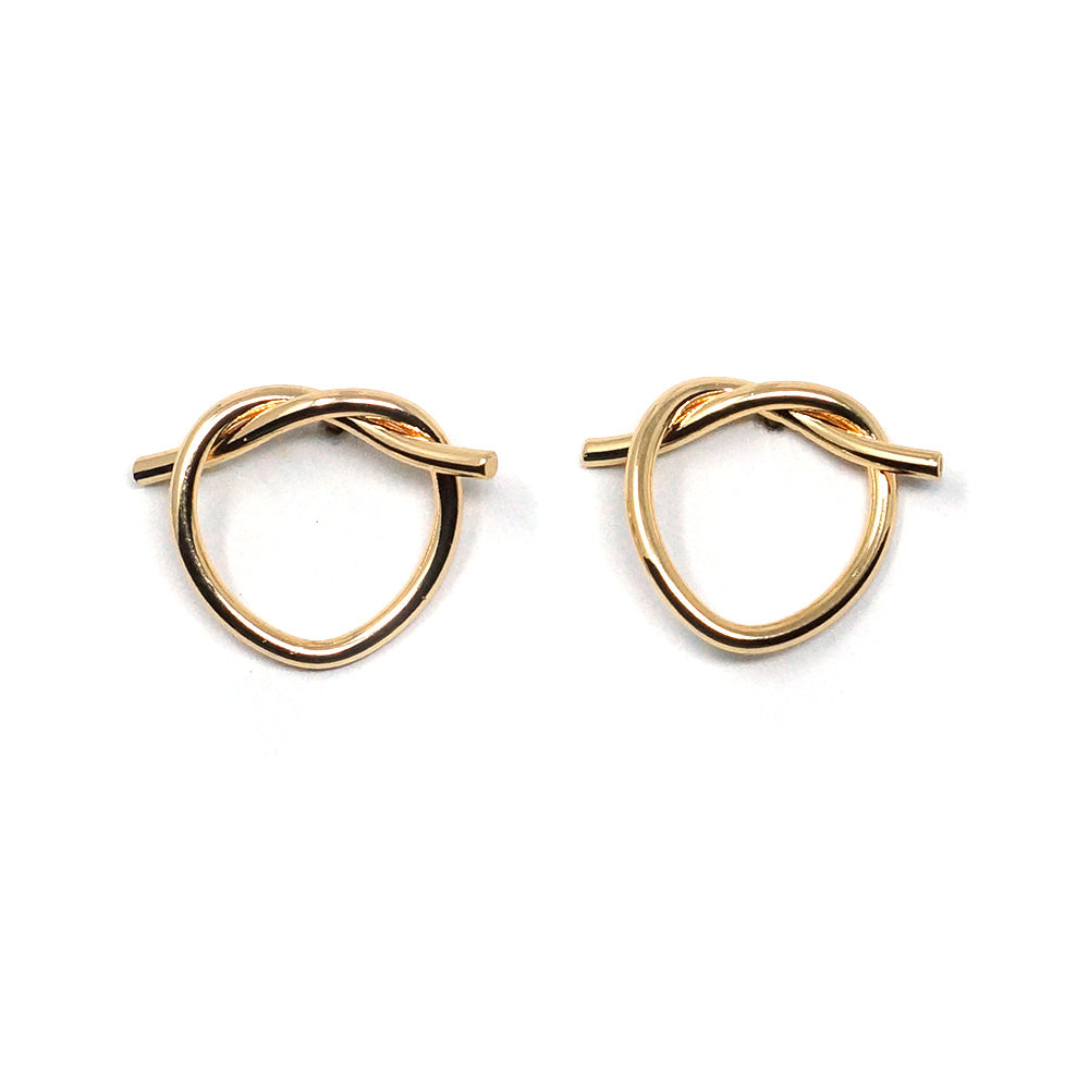 Knot Stud Earrings (gold)