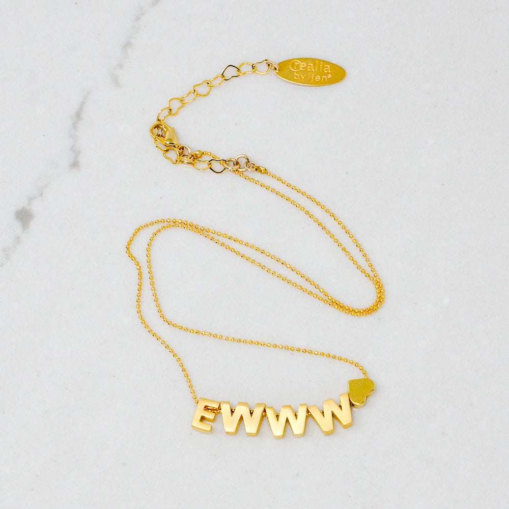 Wordy Necklace - EWWW (Gold)