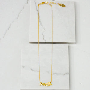 Wordy Necklace - F-HEART-CK (Gold)