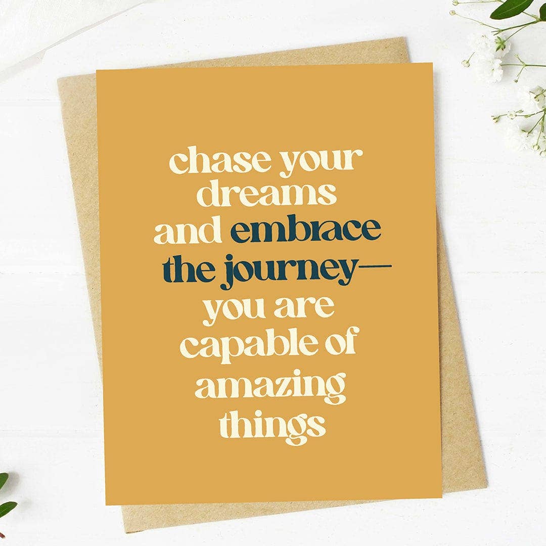 Chase your dreams..." Inspirational Graduation Card Realia By Jen Chase your dreams..." Inspirational Graduation Card Realia By Jen
