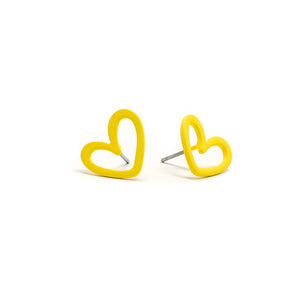 Heart Earrings (Yellow)