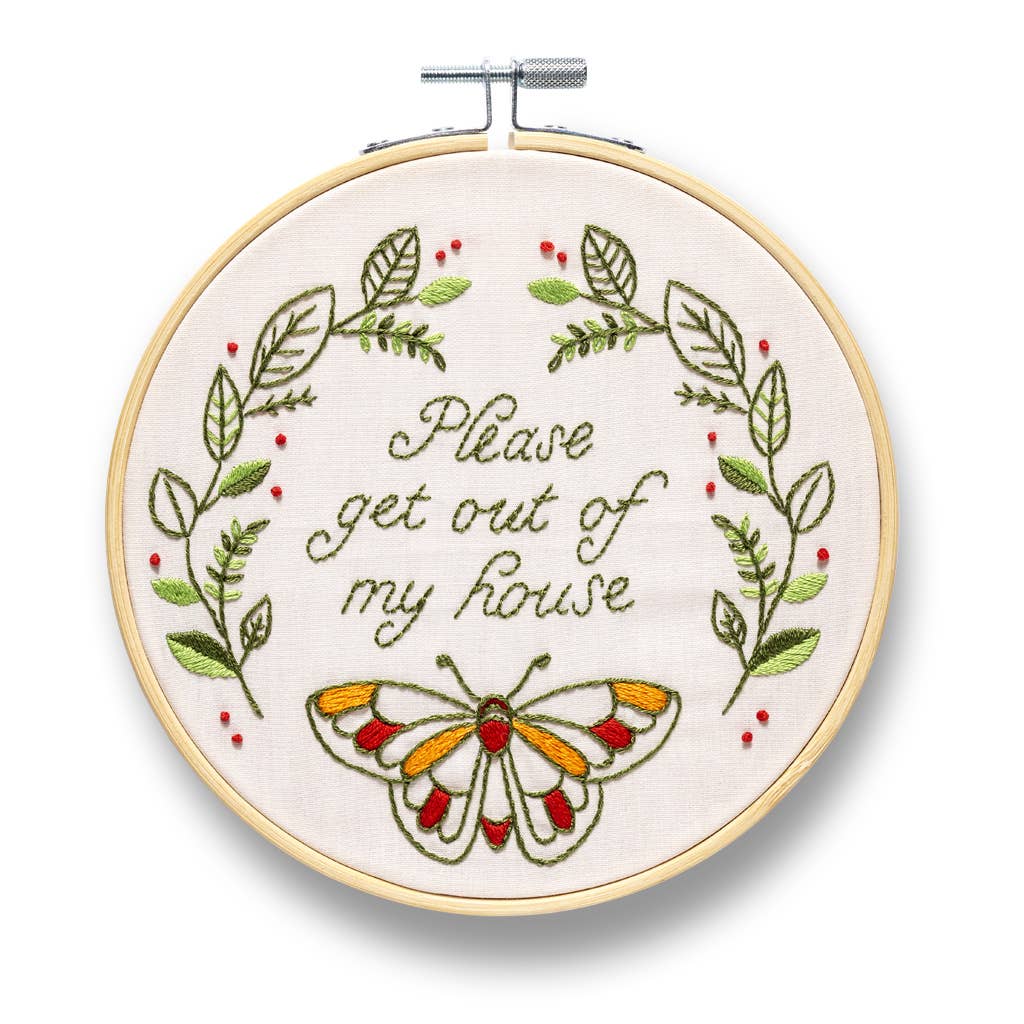 Embroidery Kit| Please Get Out Of My House