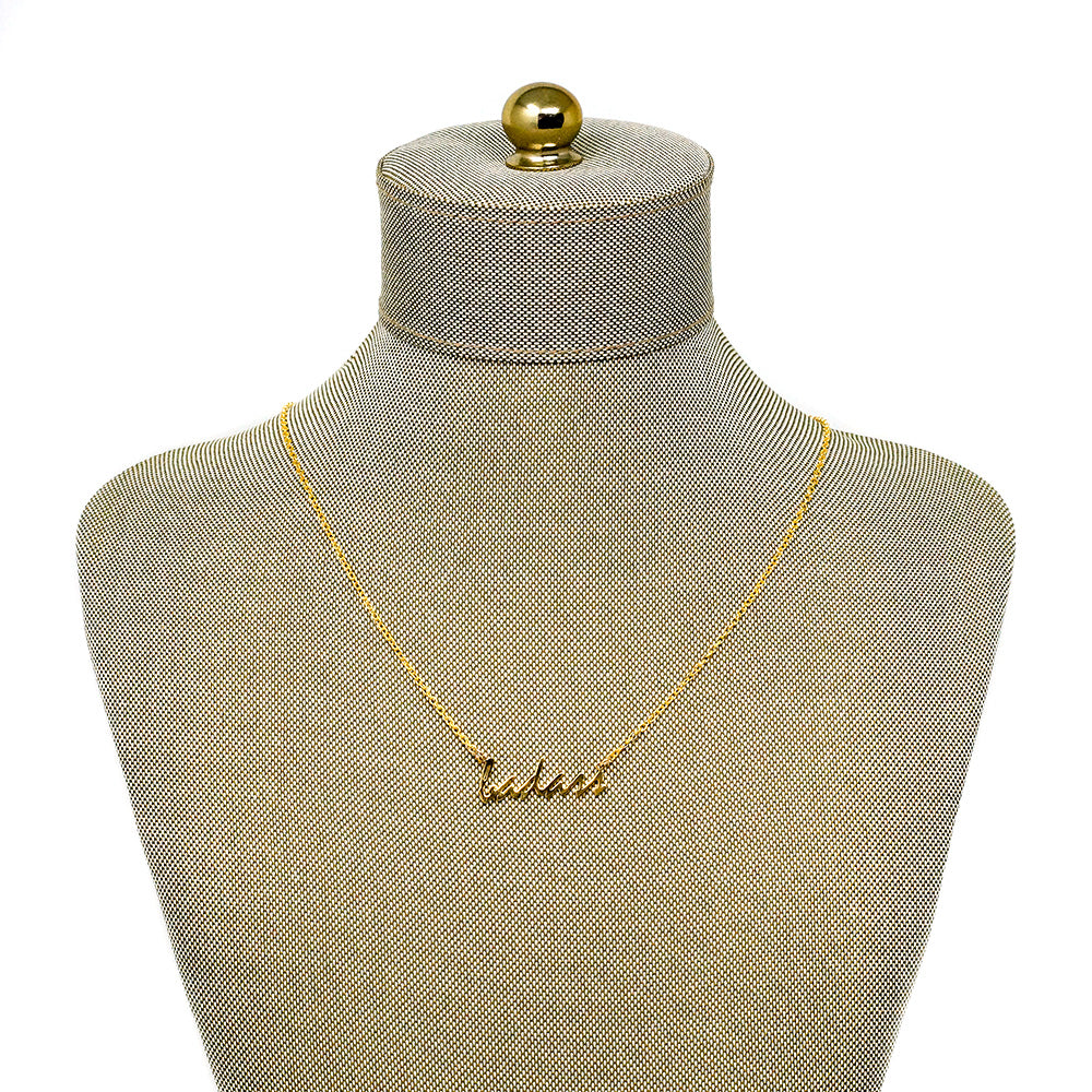 badass cursive necklace (Lowercase b)