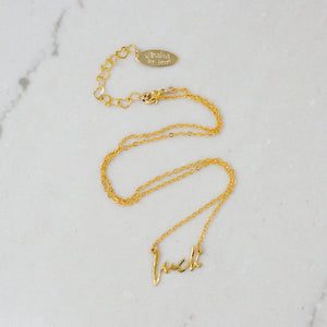 fuck cursive necklace (Lowercase f)