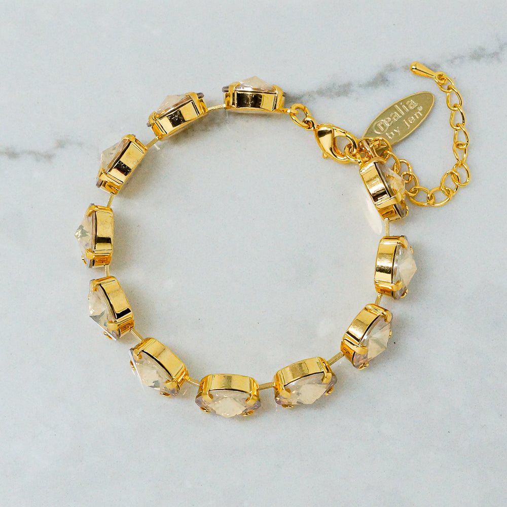 Crystal Bracelet (12MM, Golden Shadow, Gold)