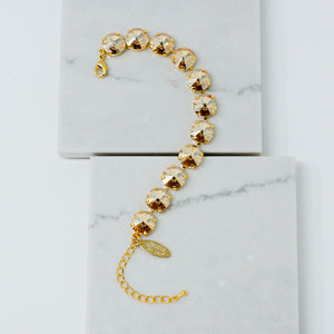 Crystal Bracelet (12MM, Golden Shadow, Gold)