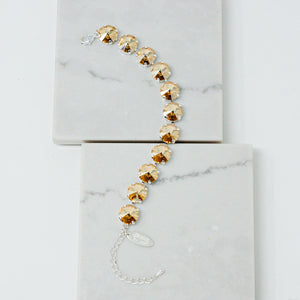 Crystal Bracelet (12MM, Golden Shadow, Silver)