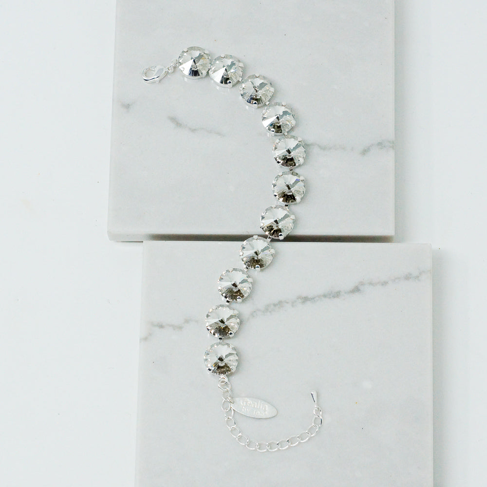 Crystal Bracelet (12MM, Silver Shade, Silver)