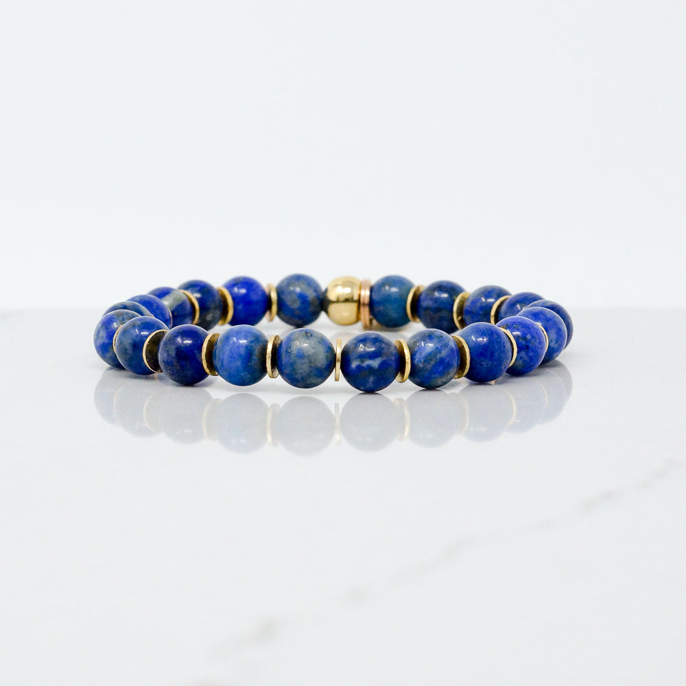Mixed Natural Stone Bracelet (8MM, Lapis Lazuli)