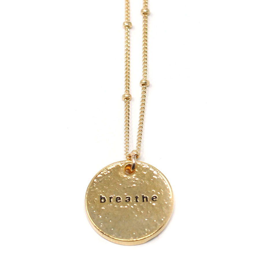 breathe necklace (gold)