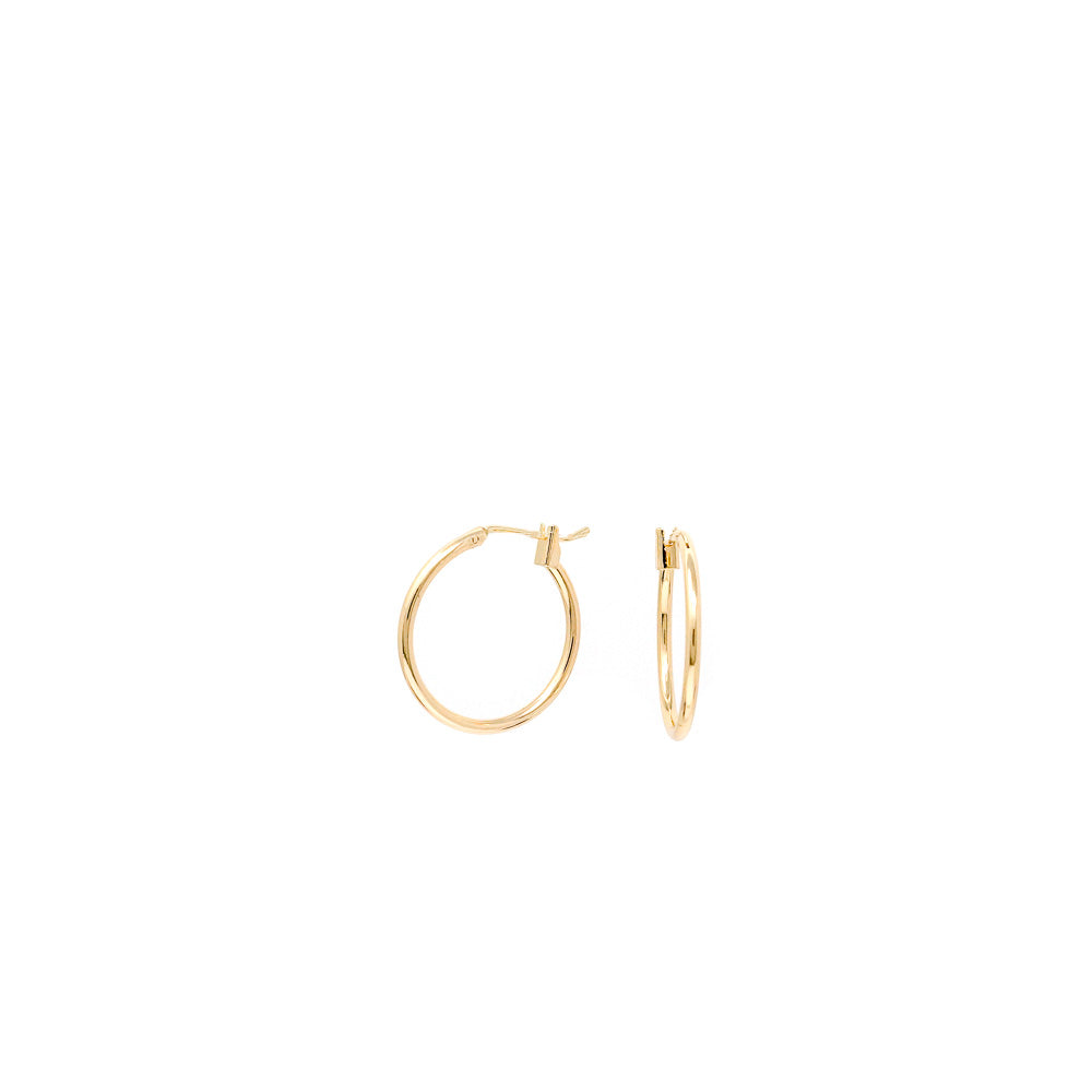 Huggie Earrings (15MM, Thin, Gold)