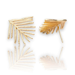 Spikey Stud Earrings (Gold)