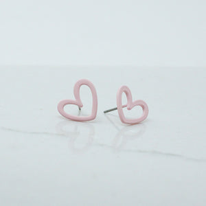 Heart Earrings (Pale Pink)