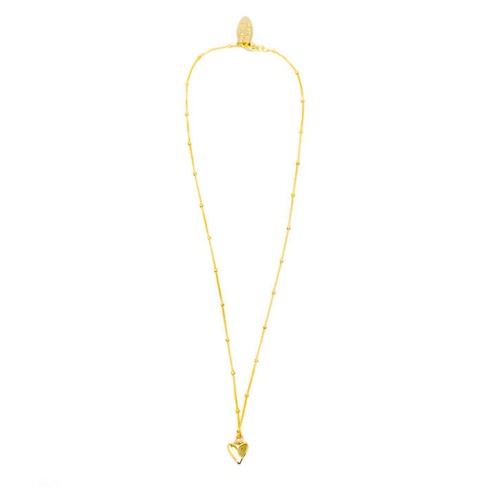 Heart Pendant Necklace (Gold)
