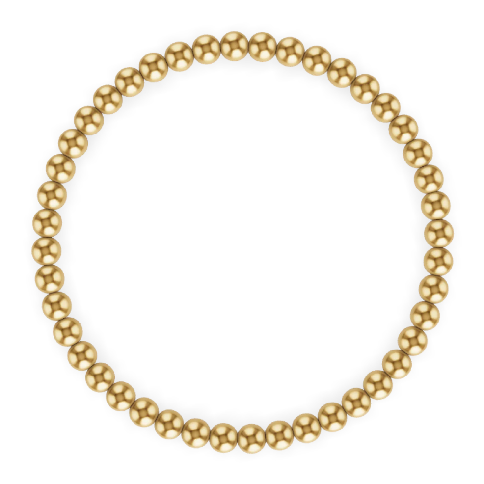 4MM Gold Ball Bracelet (6.5")