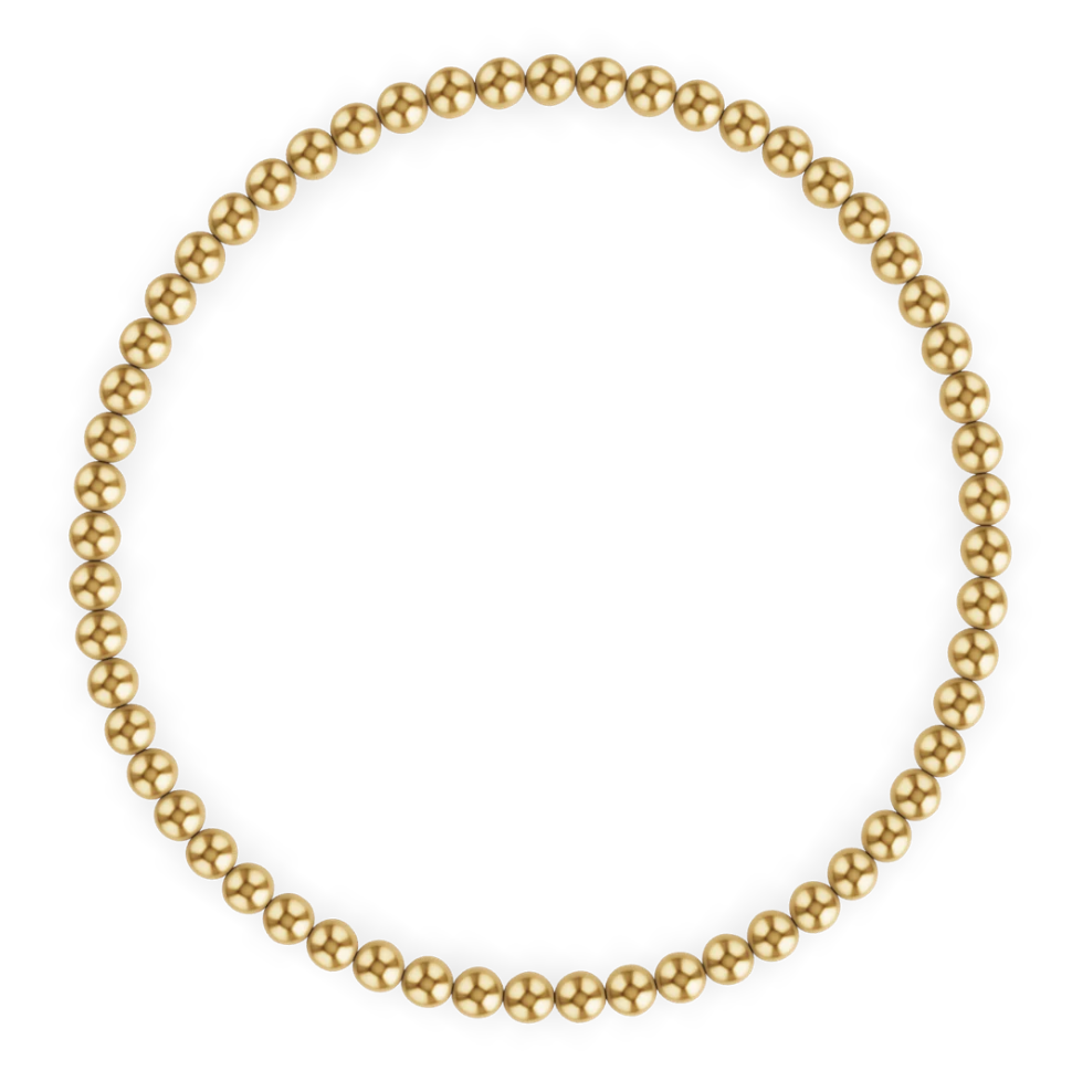 3MM Gold Ball Bracelet (6.5")