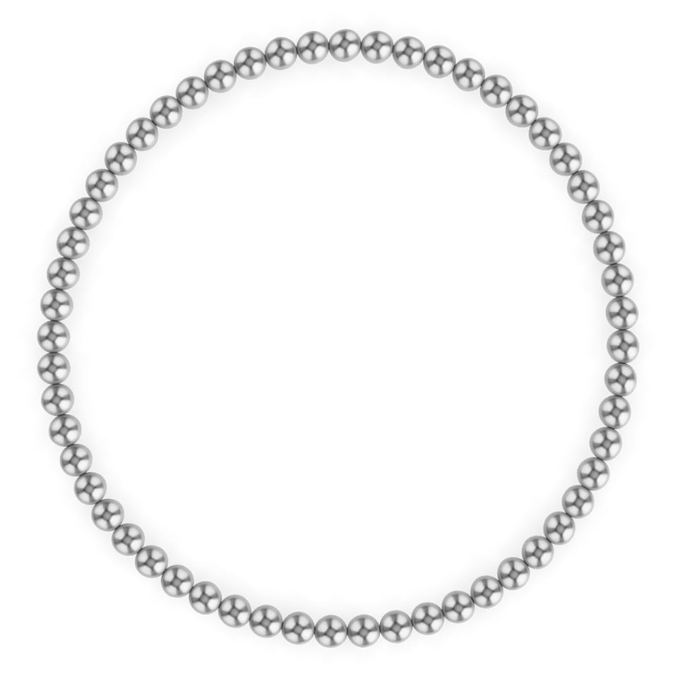 3MM Silver Ball Bracelet (6.5")