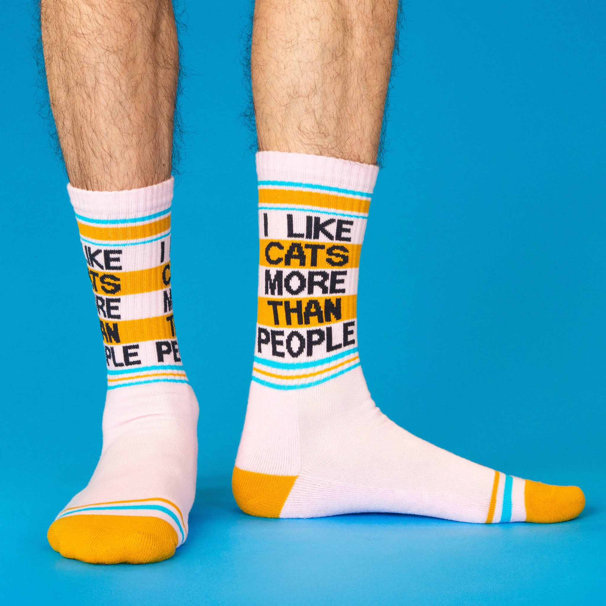 I Like Cats More Than People Gym Crew Socks