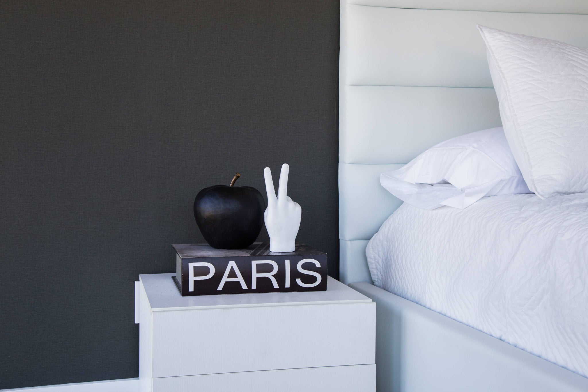 White Peace Sign Tabletop - 8" tall