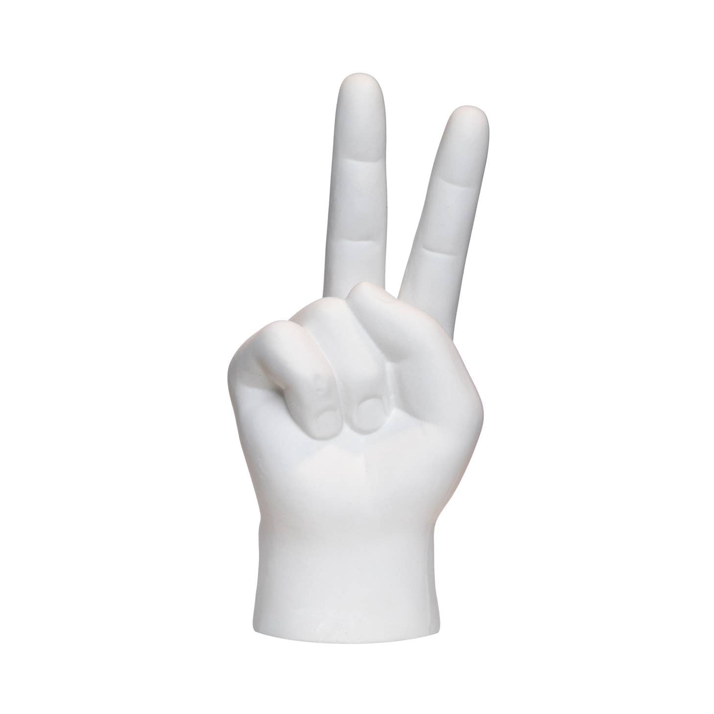 White Peace Sign Tabletop - 8" tall