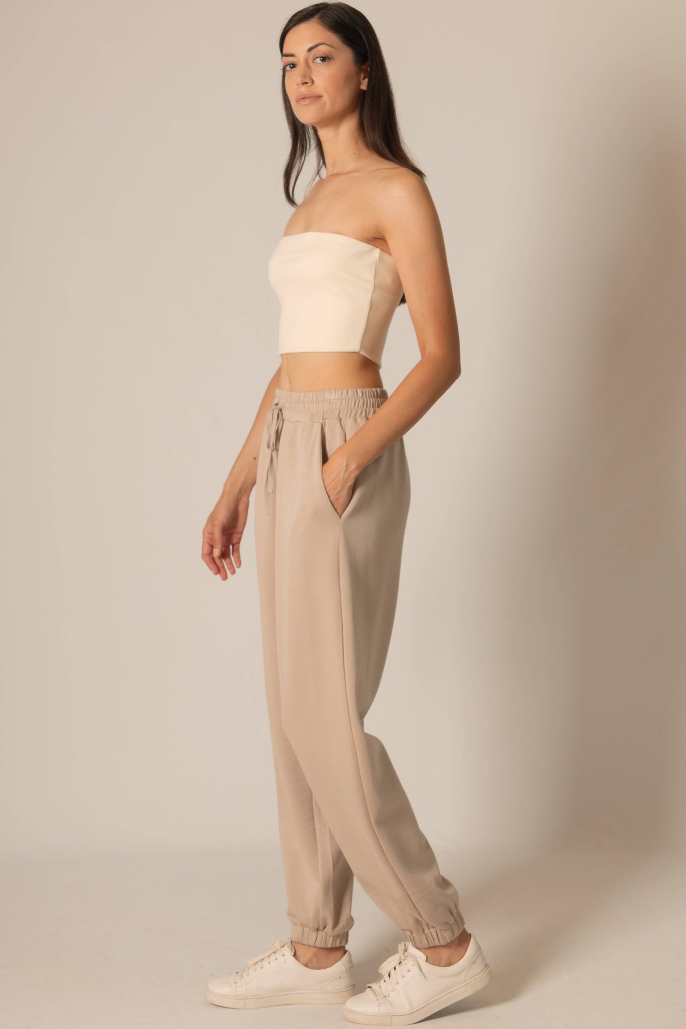 Butter Modal Joggers: Taupe