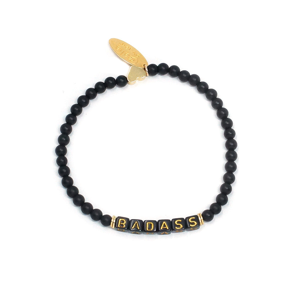 tiny BADASS bracelet (onyx)