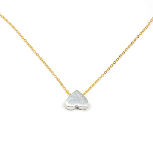 Upside Down Heart Necklace (Silver)