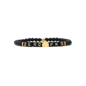 tiny ZERO FKS bracelet (onyx)