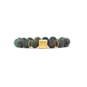 Cube - Mixed Natural Stone Bracelet - Jade, Nephrite (10MM Cube)