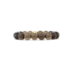Natural Stone Bracelet - Quartz (10MM, Smokey)