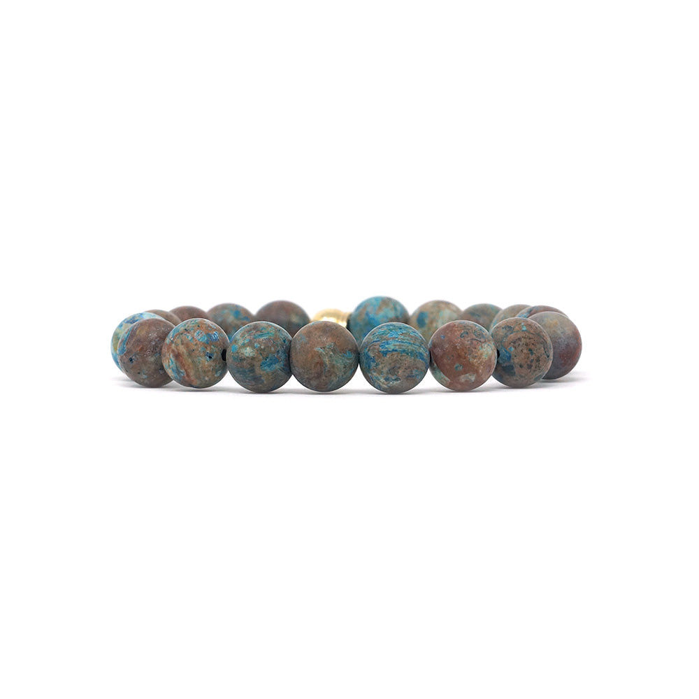 Natural Stone Bracelet - Jasper (10MM, Matte, Sky)