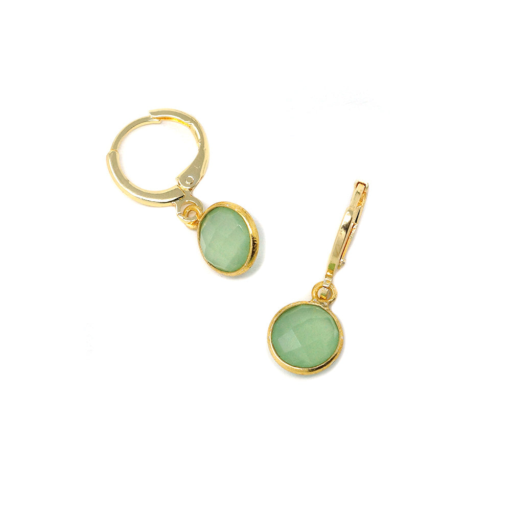 Natural Stone Earrings, Chalcedony