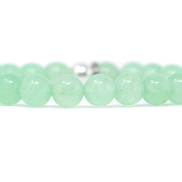Natural Stone Bracelet - Jade (8MM, Pale Green)