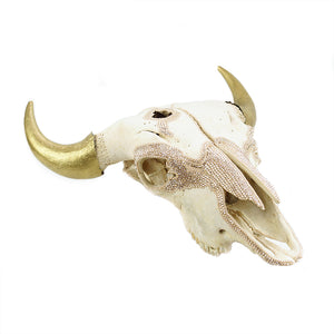 bison skull (golden shadow and pearl)