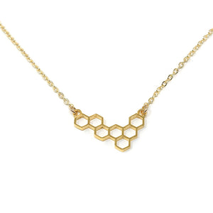 Honeycomb Necklace (Gold)