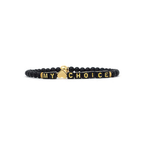 tiny MY CHOICE bracelet (onyx)