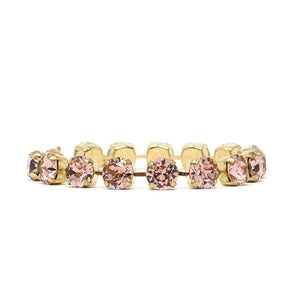 Swarovski Crystal Bracelet (8MM, Vintage Rose, Gold)