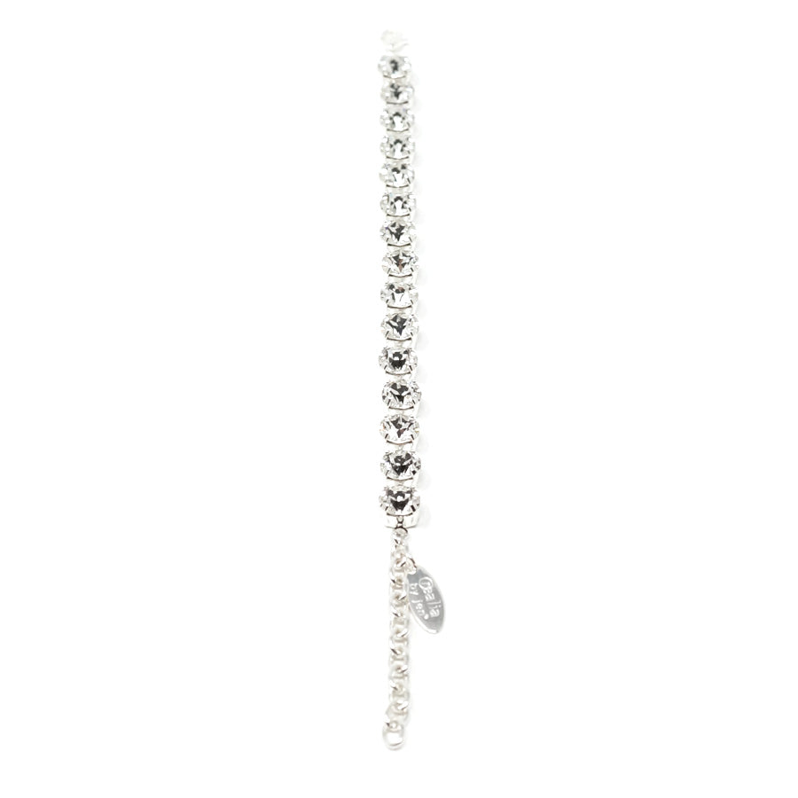 Crystal Bracelet (8MM, Clear, Silver)