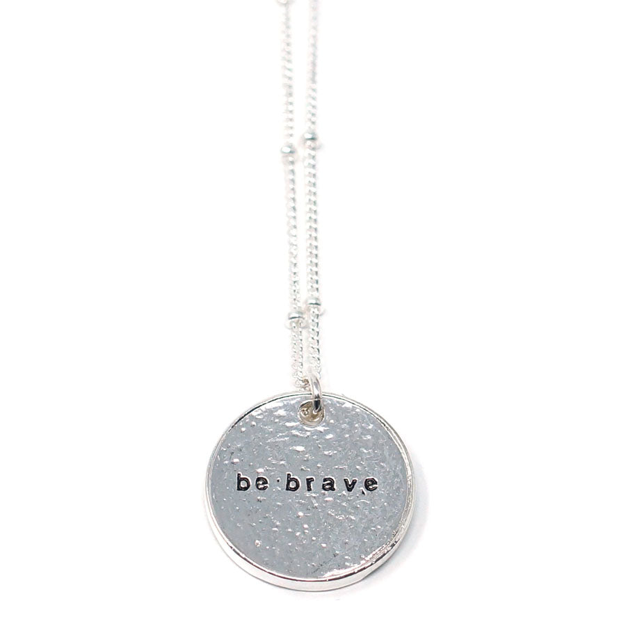 be brave necklace (silver)