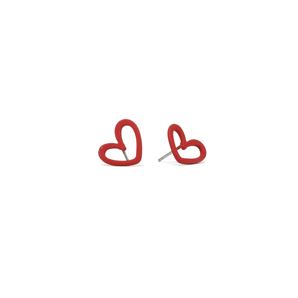 Heart Earrings (Red)