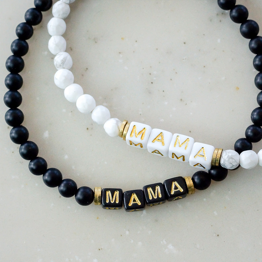 tiny MAMA bracelet (howlite)
