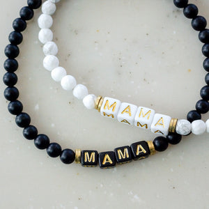tiny MAMA bracelet (onyx)