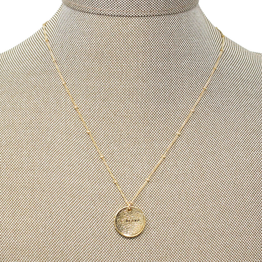 be brave necklace (gold)