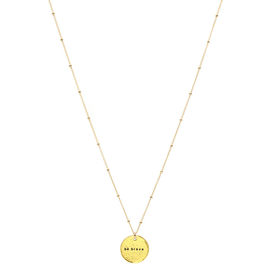 be brave necklace (gold)