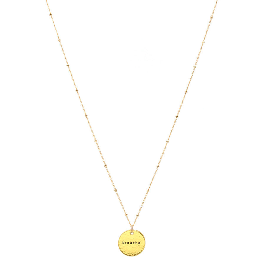 breathe necklace (gold)