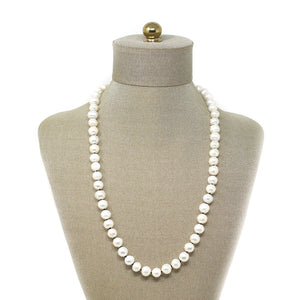 Natural Stone Necklace (Pearl, Short)