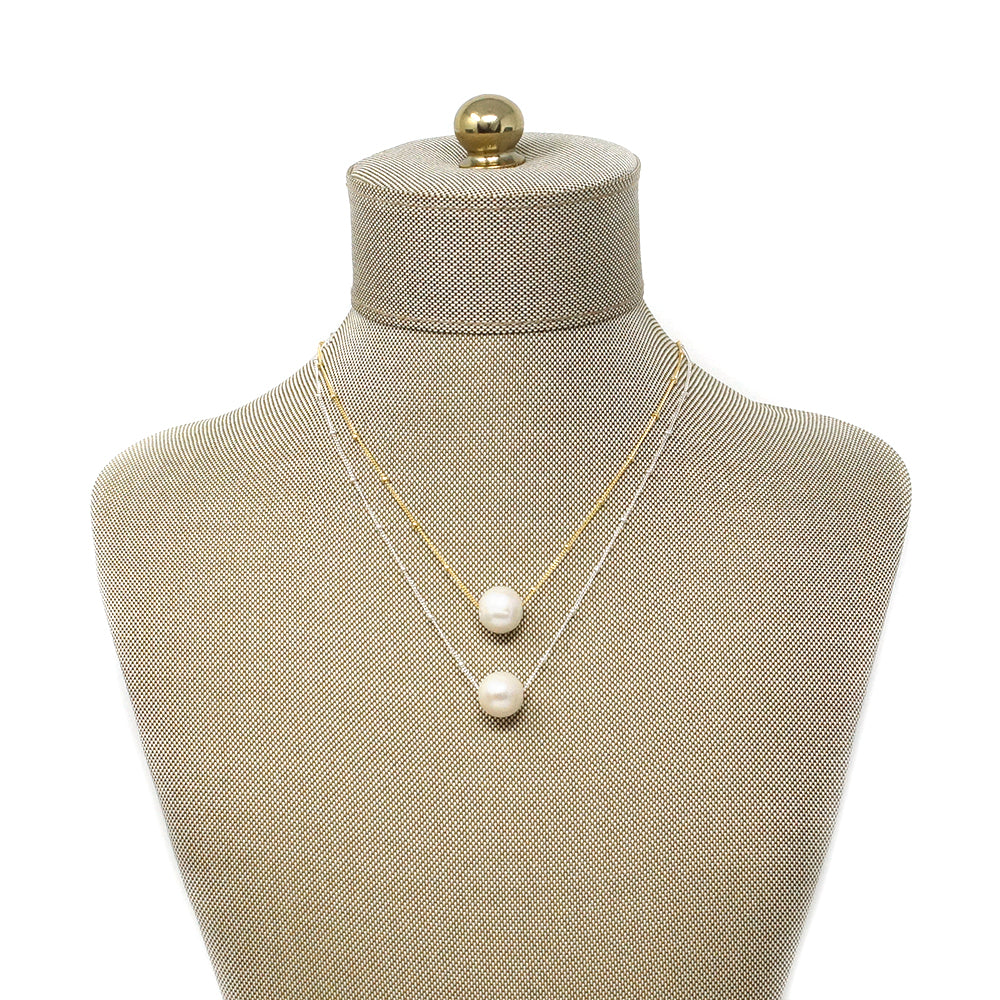 Pearl Pendant Necklace (Gold)