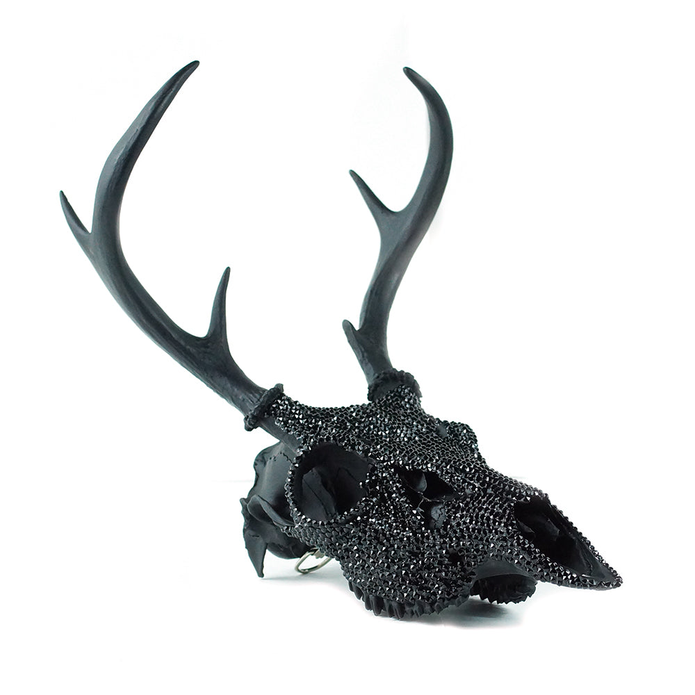 black out deer skull